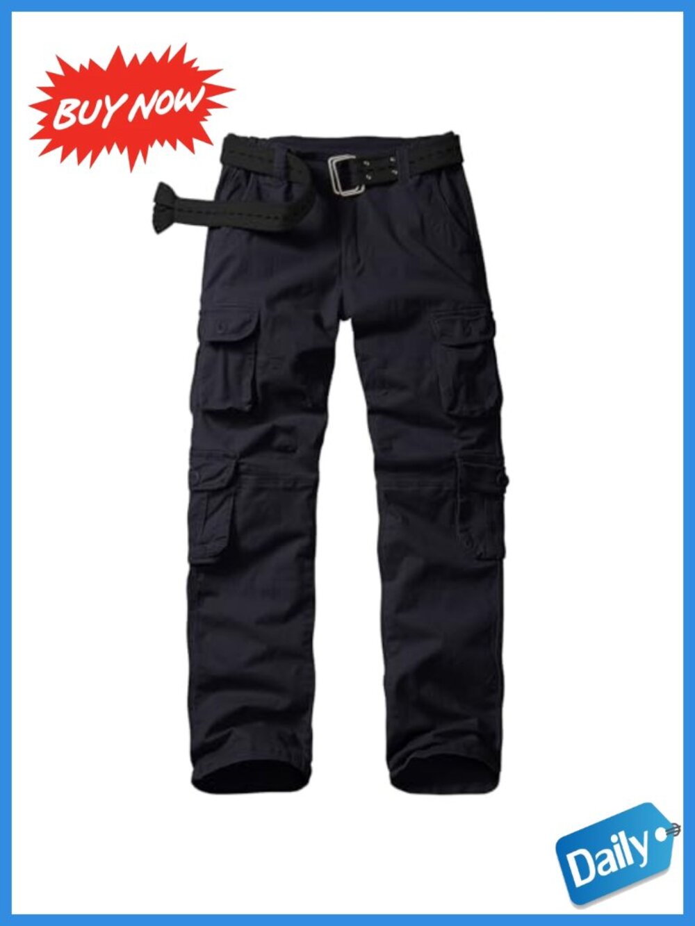 Womens Cargo Pants Elastic Waist Tactical Hiking Work Outdoor Trousers